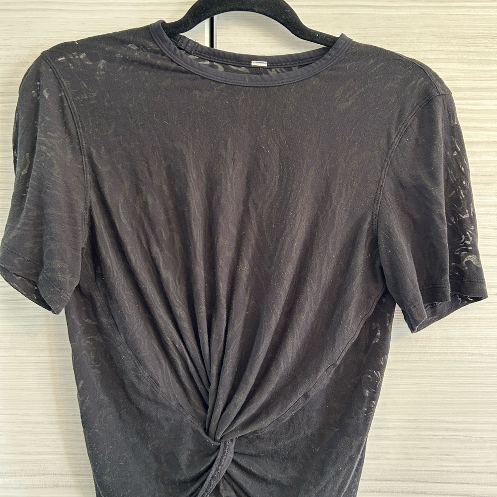 Black Twist Front T-Shirt